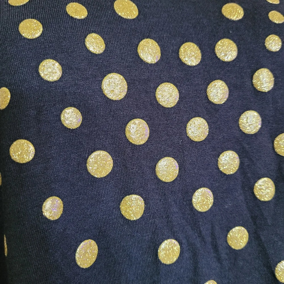 Just My Size Black Keyhole Long Sleeve Top with Gold Accent Dots Size women's 5X - Picture 4 of 8